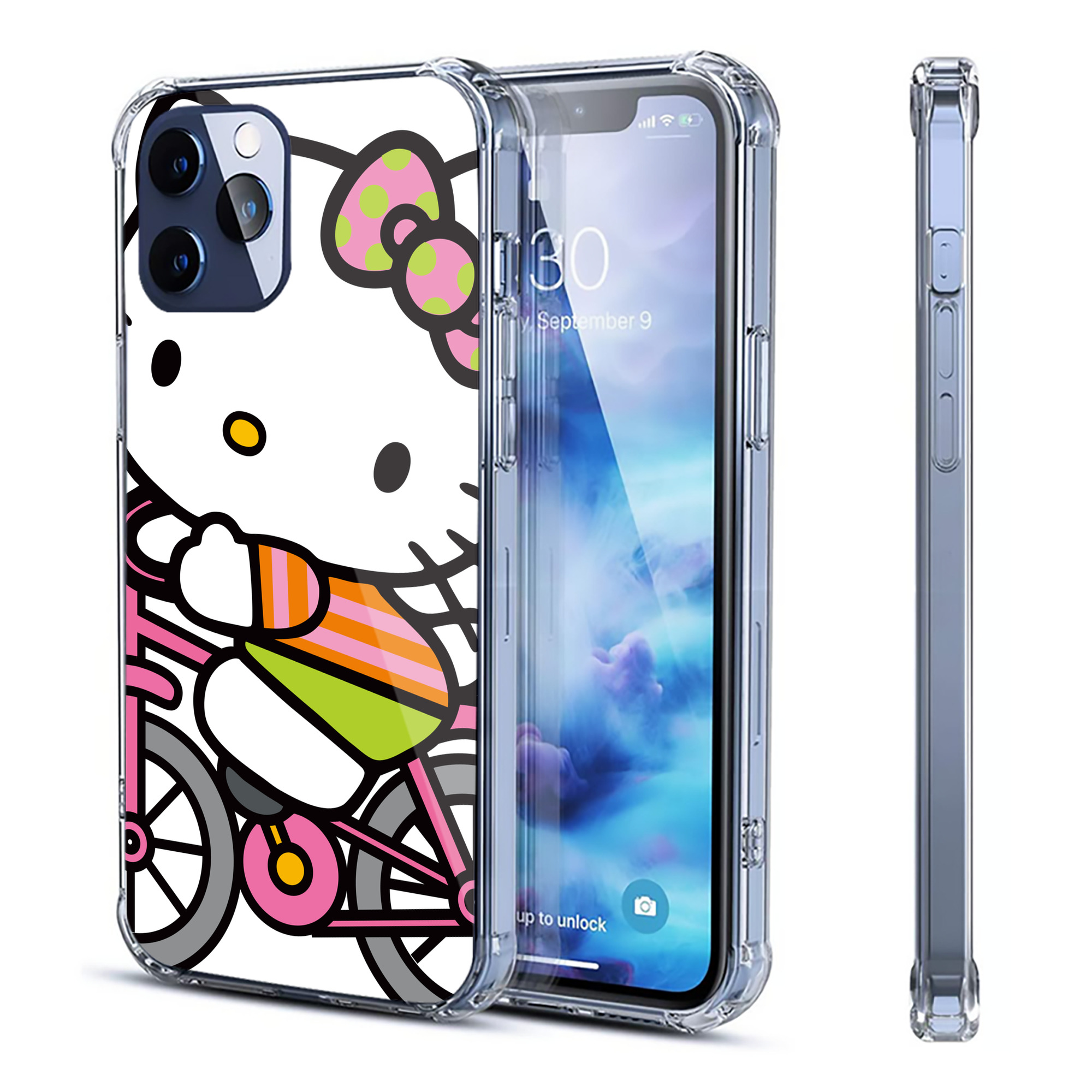 （画像用） Hello Kitty ハローキティ 【iPhone 12シリーズ対応】透明スマホケース（クリアソフトケース）